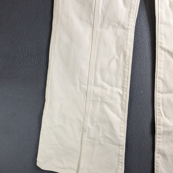 Madewell Women's Cream White Baggy Flare Jeans W27 Size - Picture 6 of 14